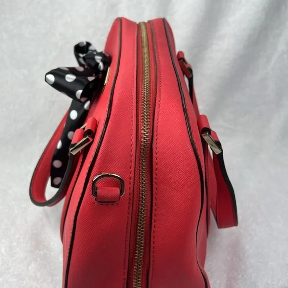 Kate Spade Red Satchel with Polka Dot Bow - Picture 7 of 10